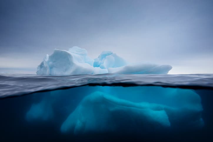 Iceberg ice water