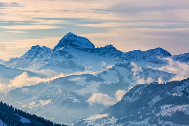 mountains, snow, ski, Mont Blanc, France