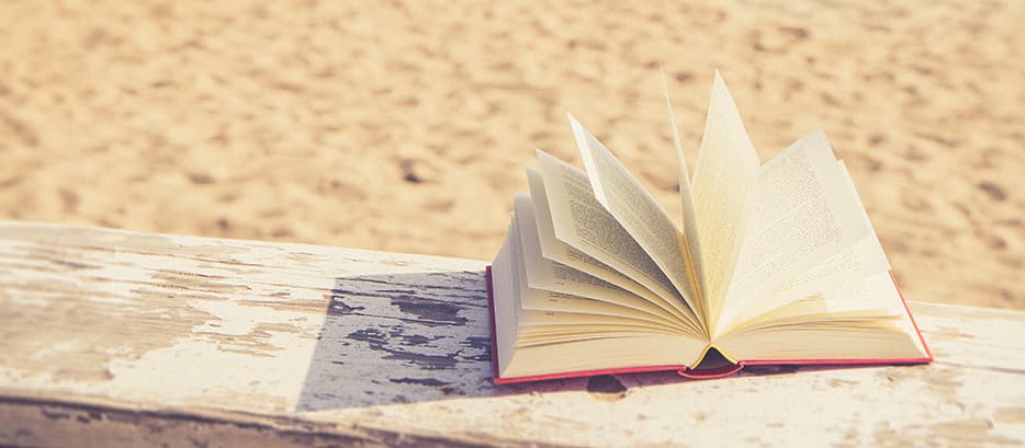 Open book at the beach.