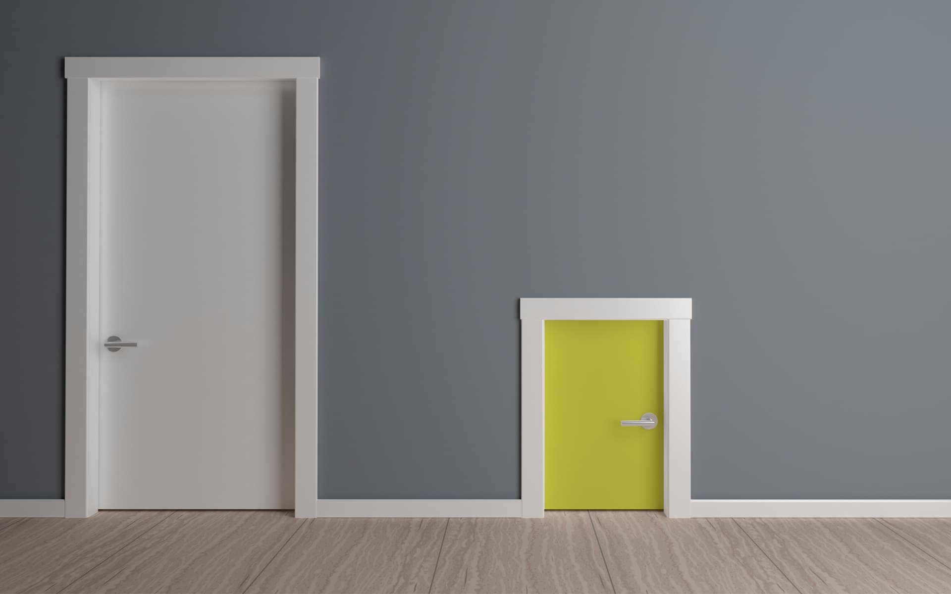 Small green door