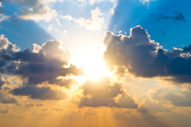 Cloudscape at sunrise, sun, sky, morning