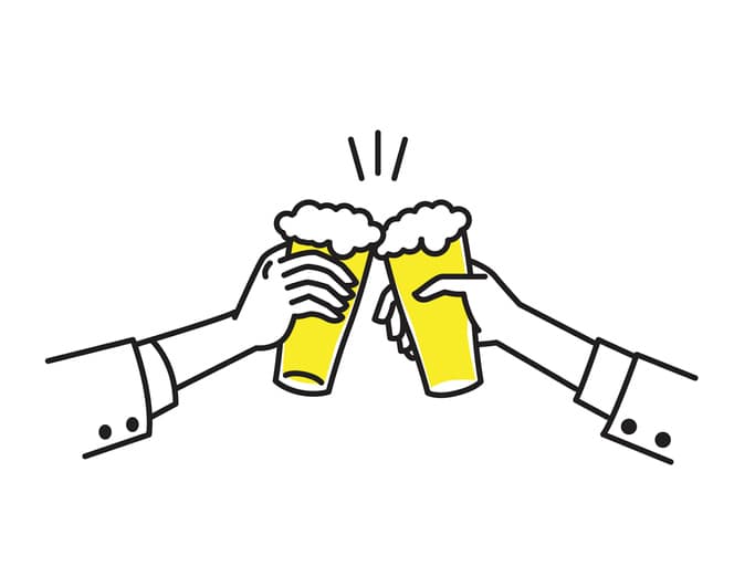 Cheers with beer, drinks