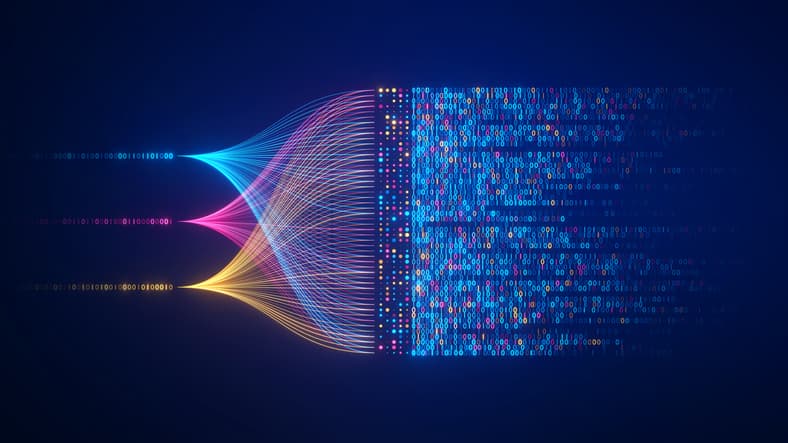 digital image of information being processed, big data