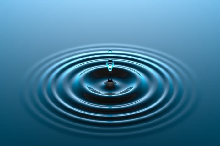 water droplet in water