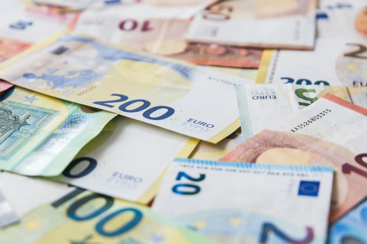 Euro banknotes