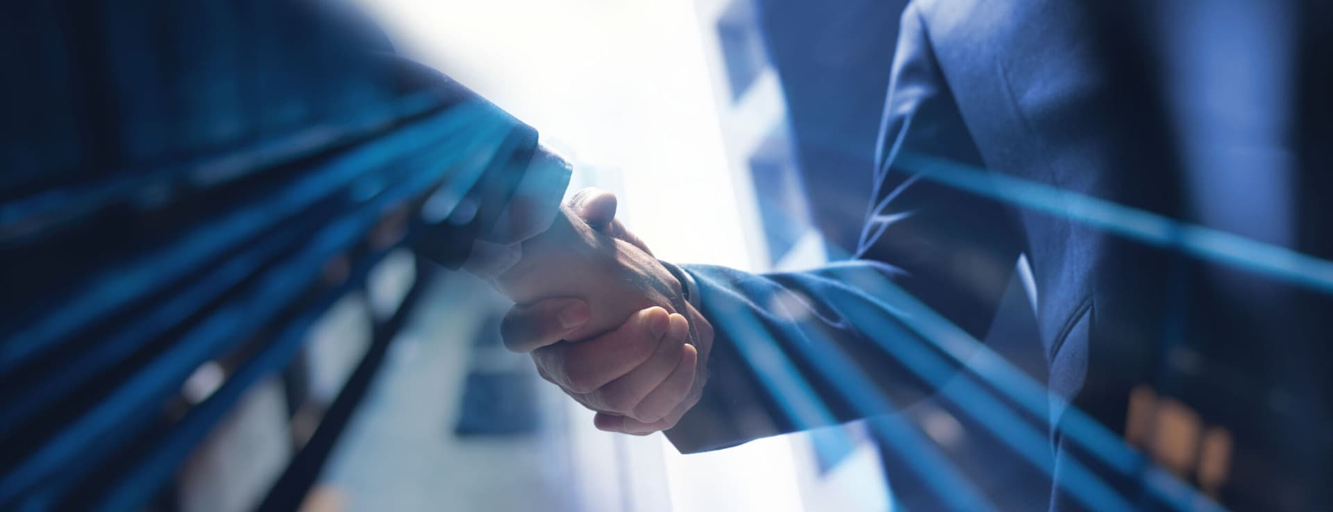 Two businesspeople shaking hands