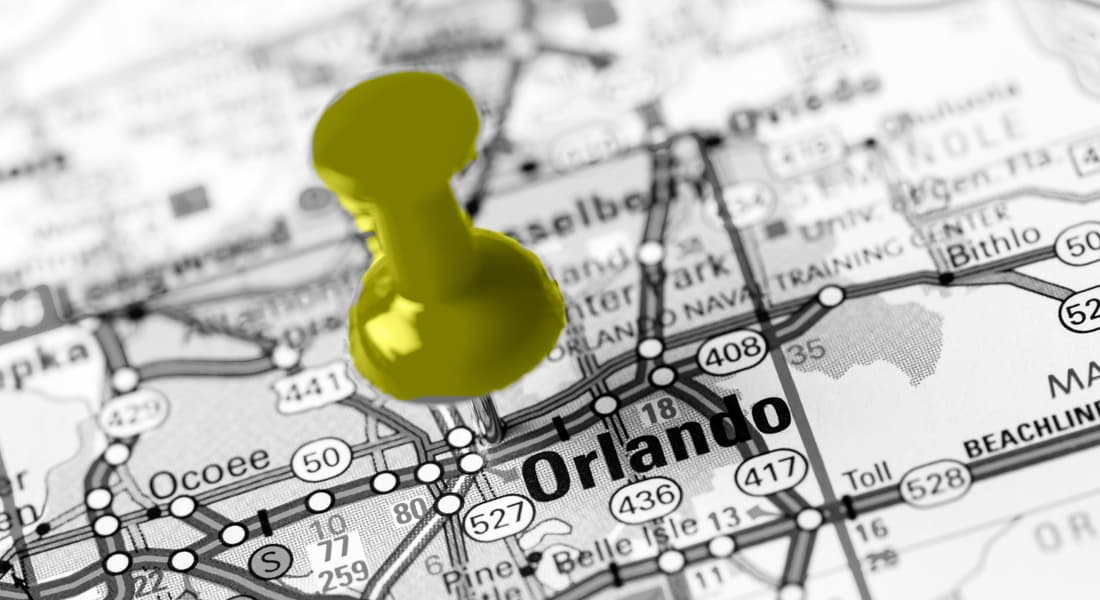 map of Orlando, Florida