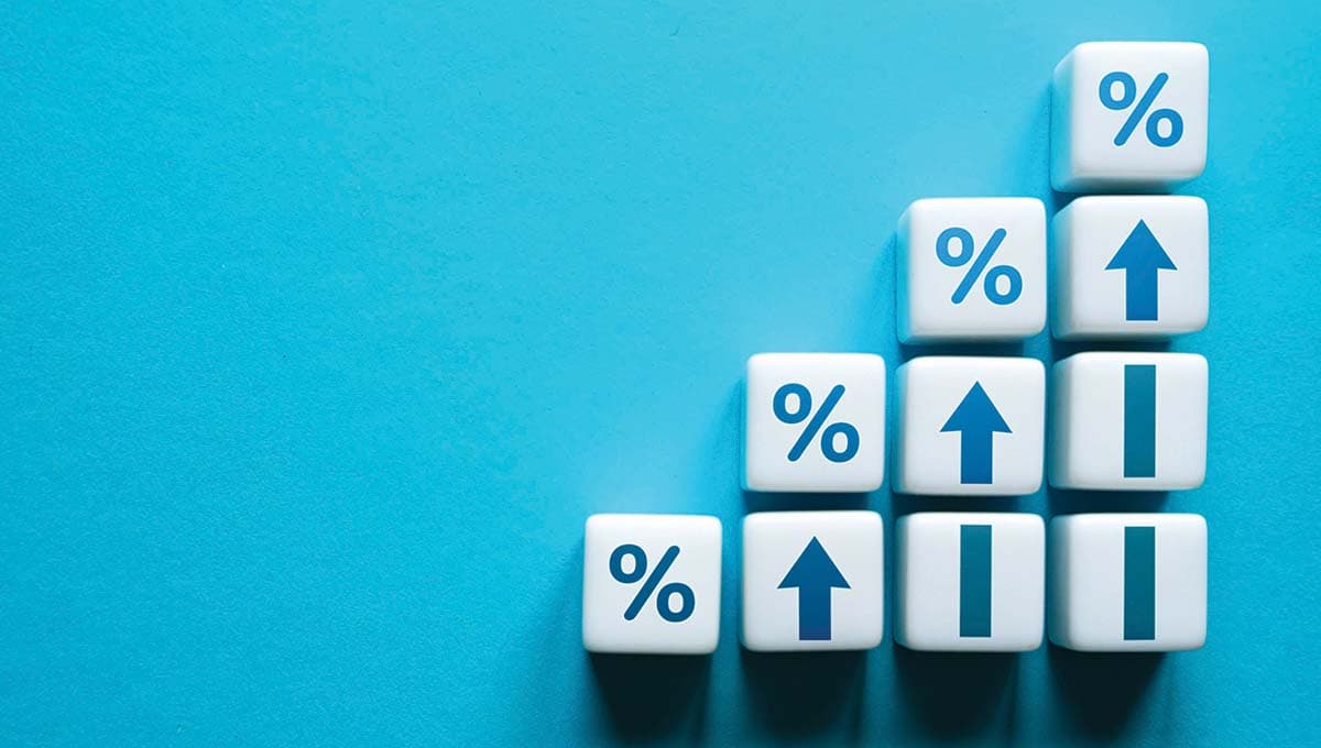 Gradual increase in interest rates.