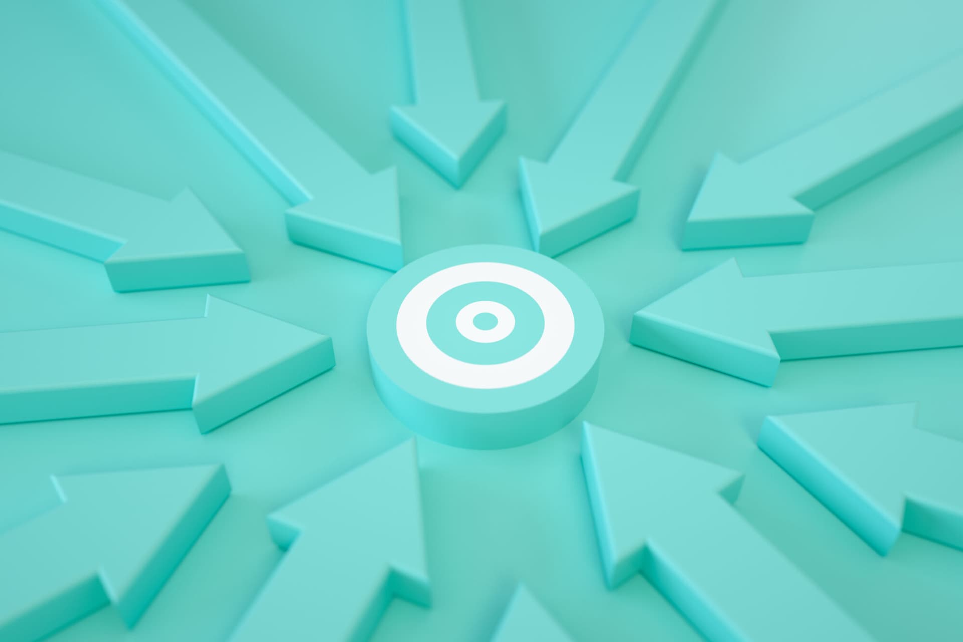 A target pointed at by many arrows