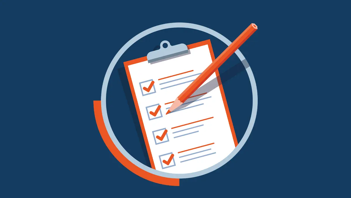Illustration of a checklist and a clipboard