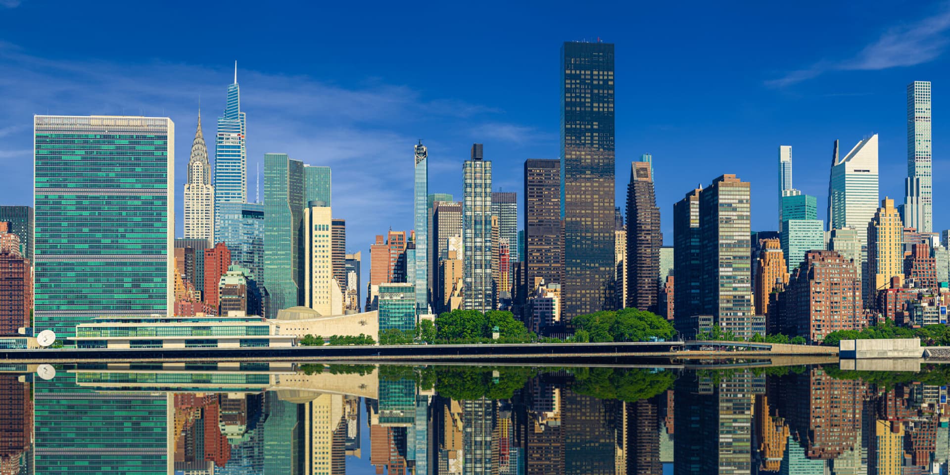 View of Midtown Manhattan from the East River