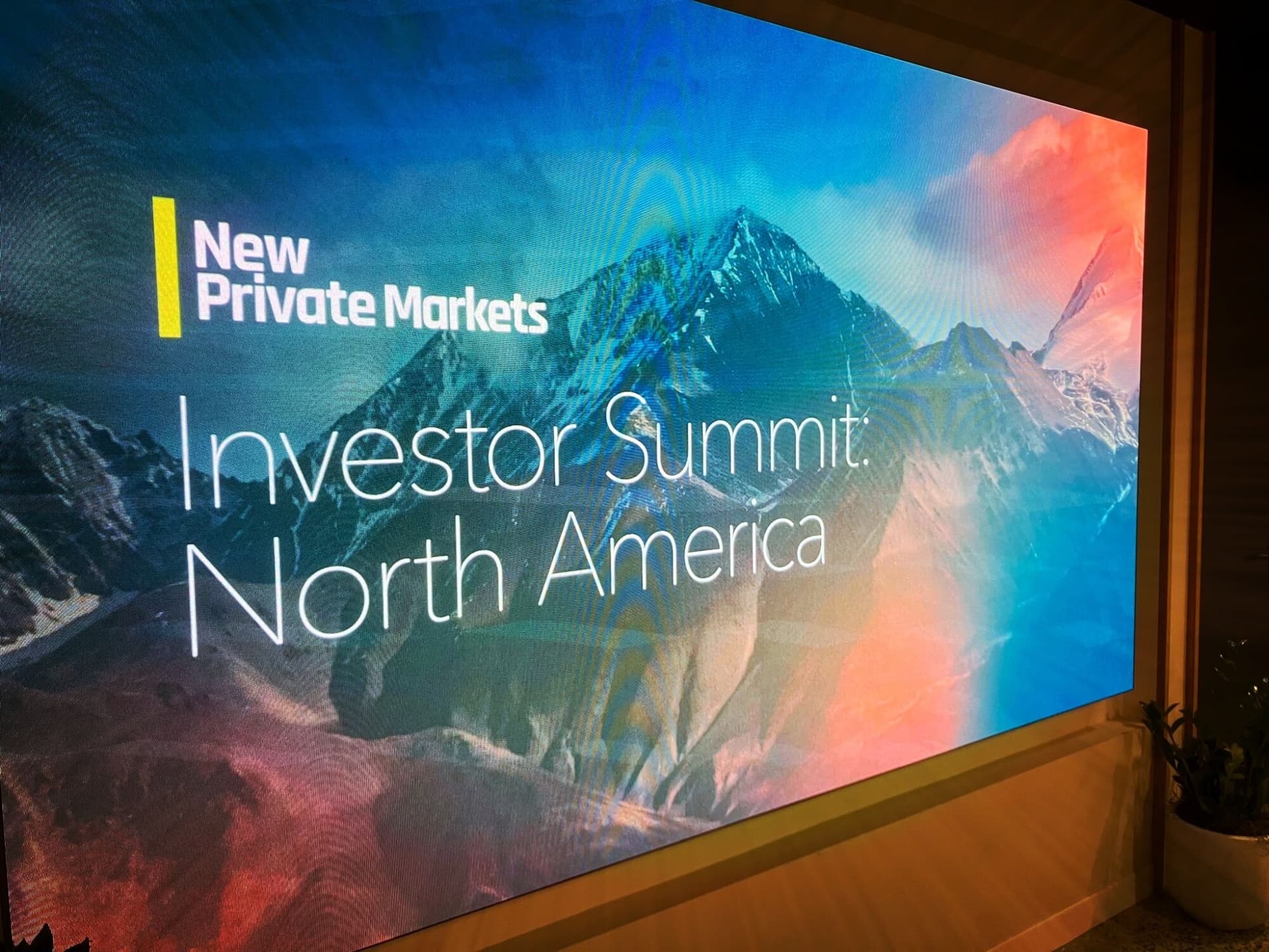 New Private Markets Investor Summit North America event sign