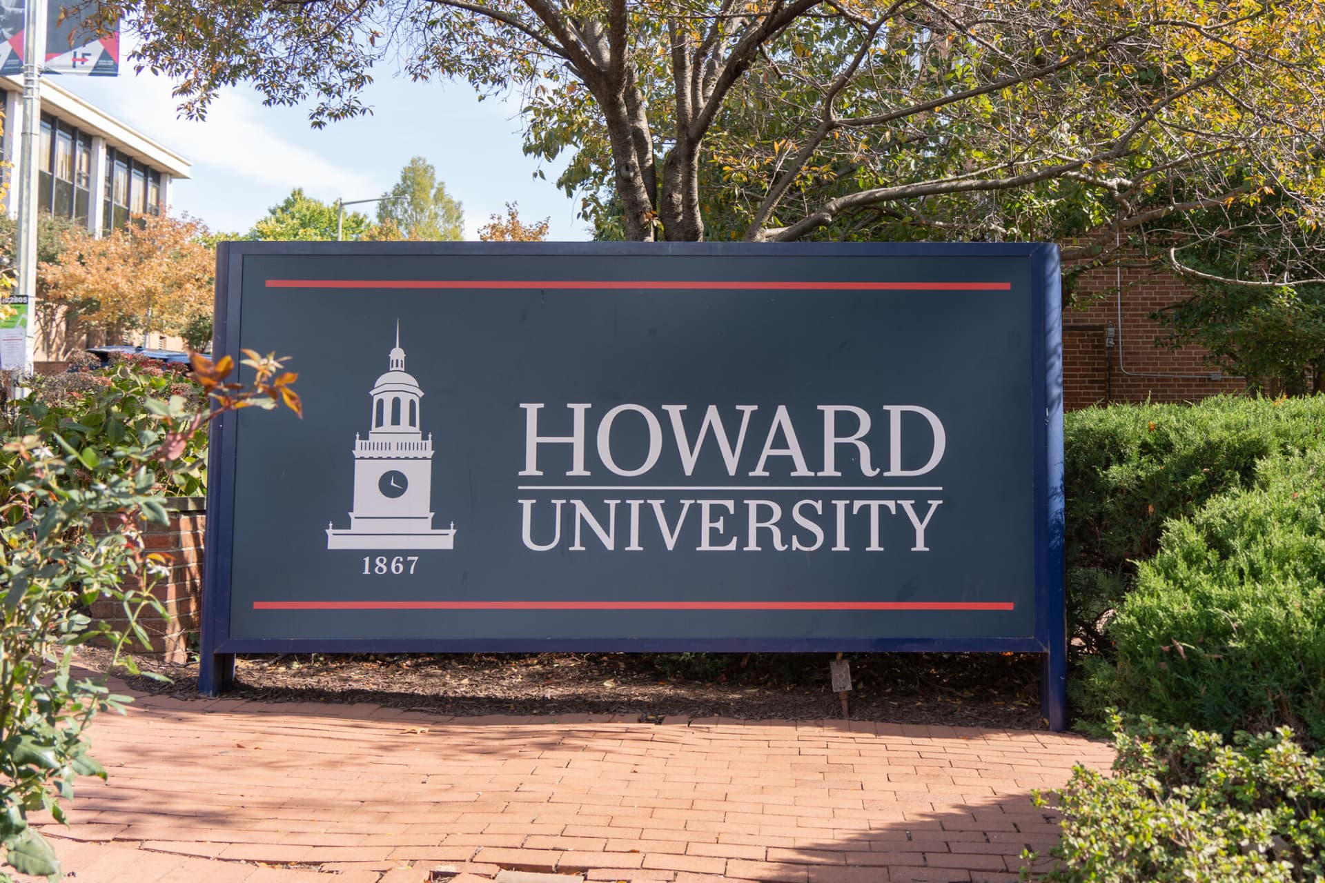 Photo of the entrance sign at Howard University.