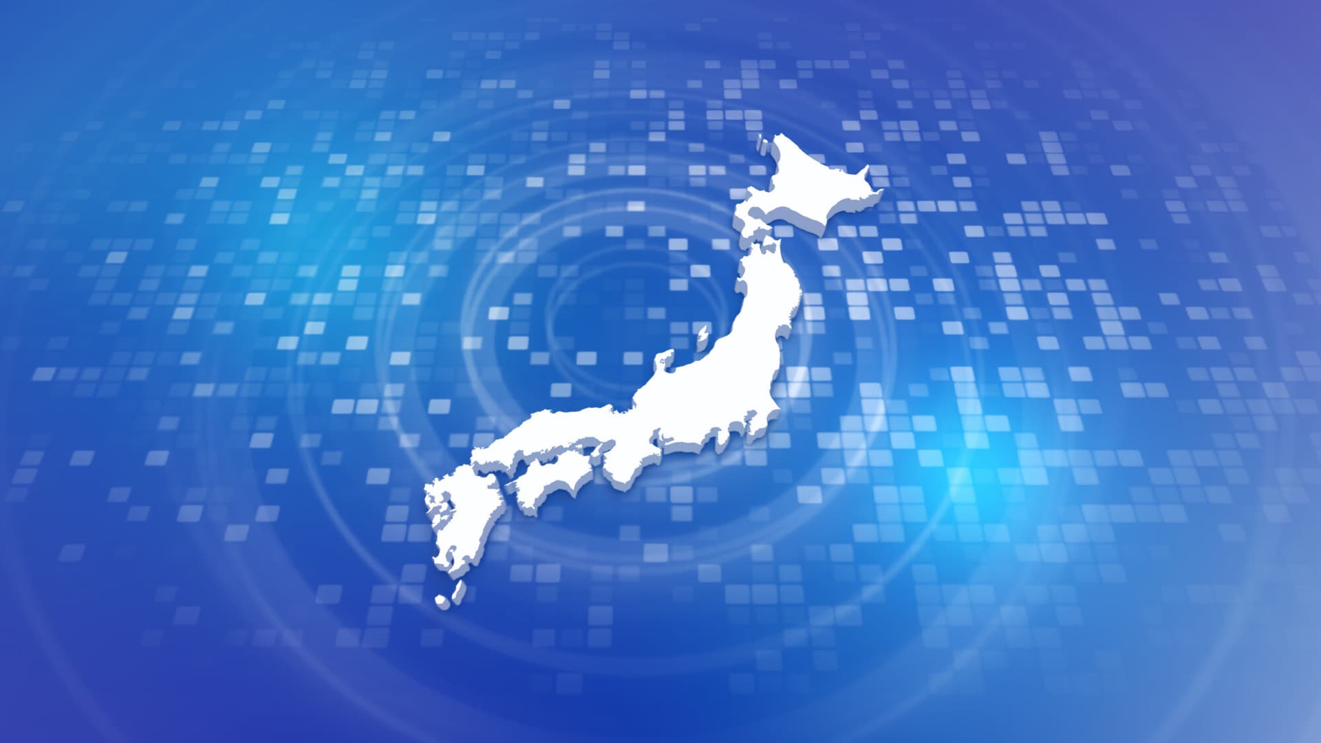 Japan 3D Map on Minimal Corporate Background