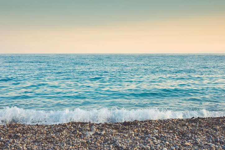 pebble beach, ocean, water