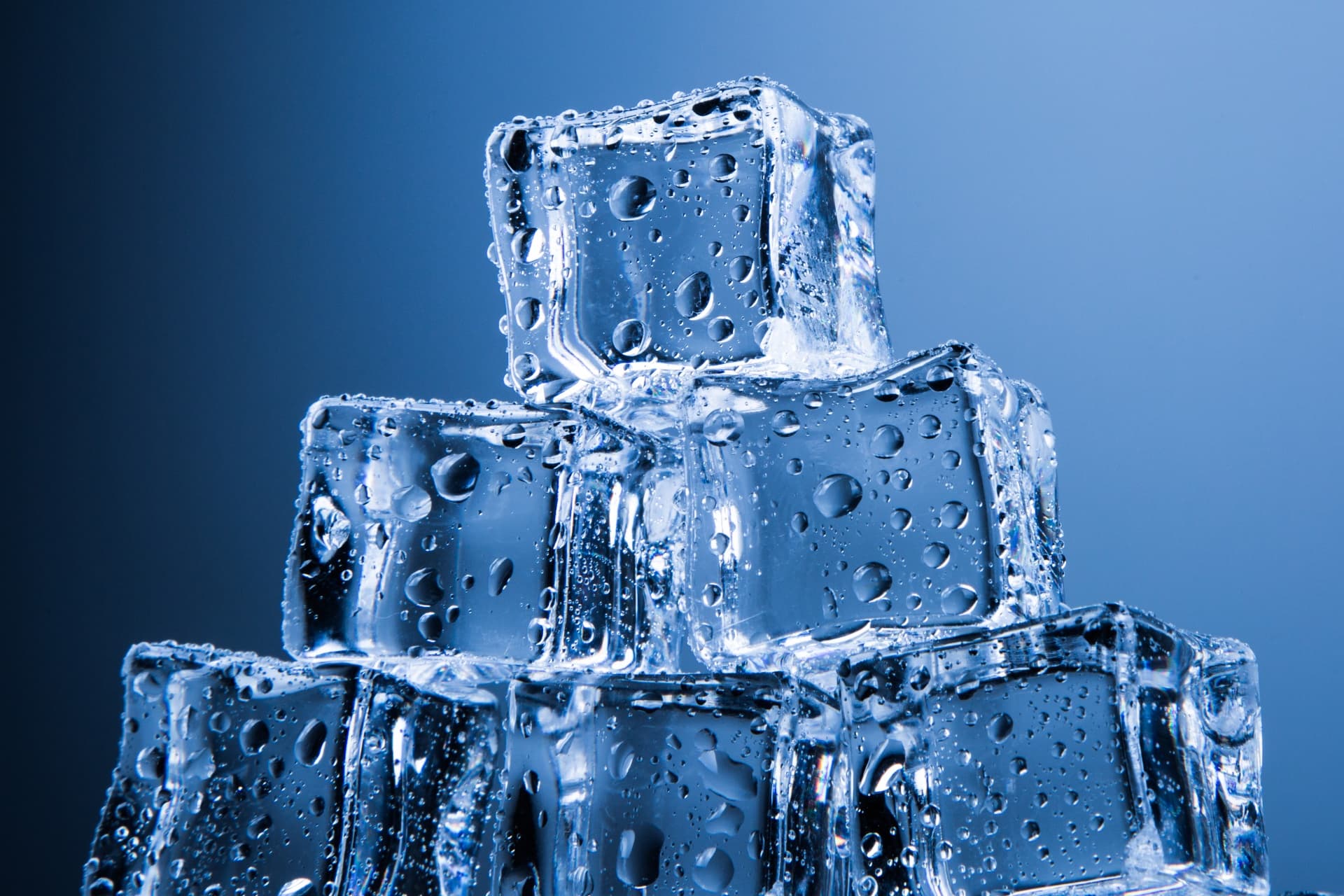 ice cubes stacked
