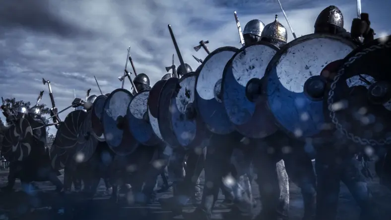 viking attack barbarian knight soldiers