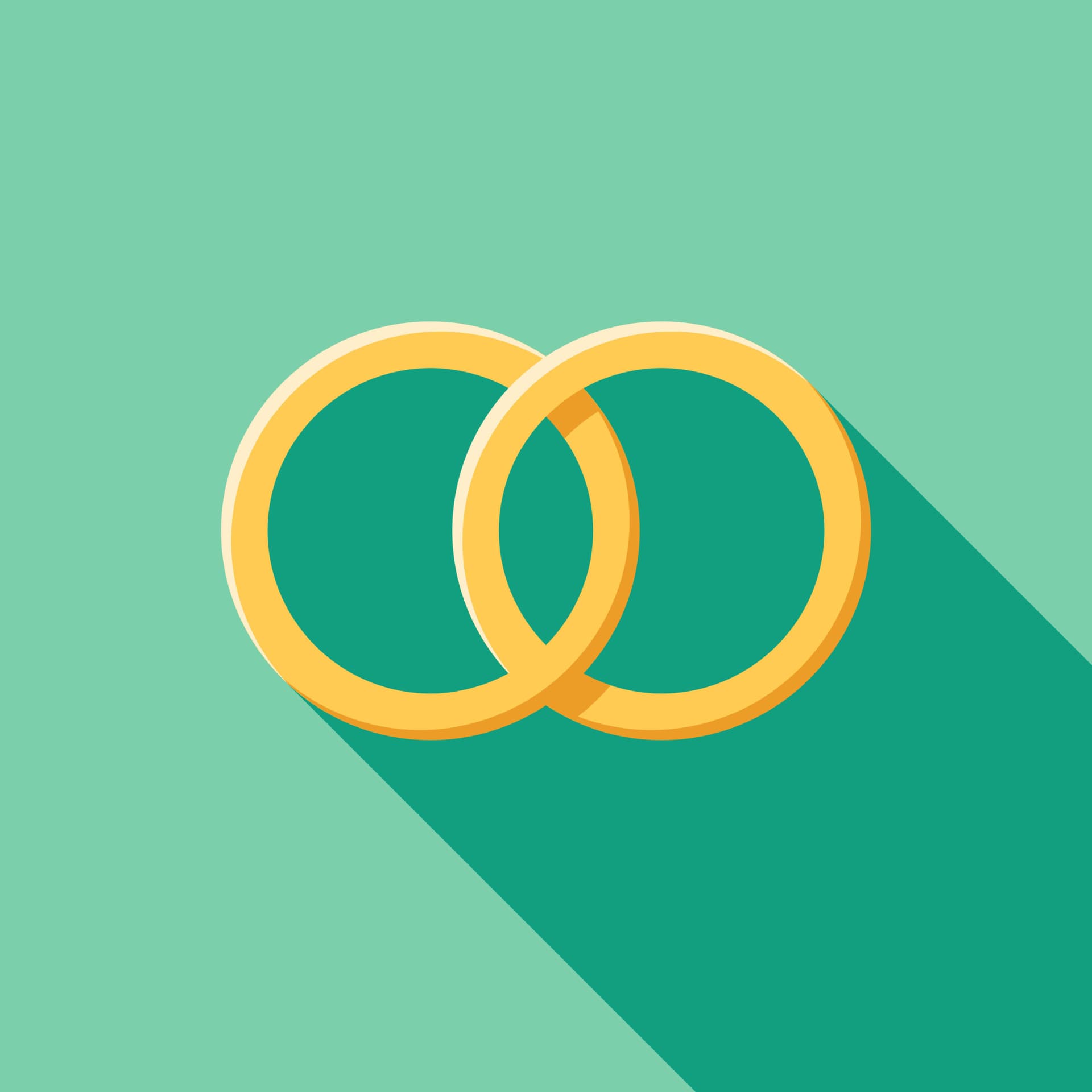 image of two wedding bands interlocked