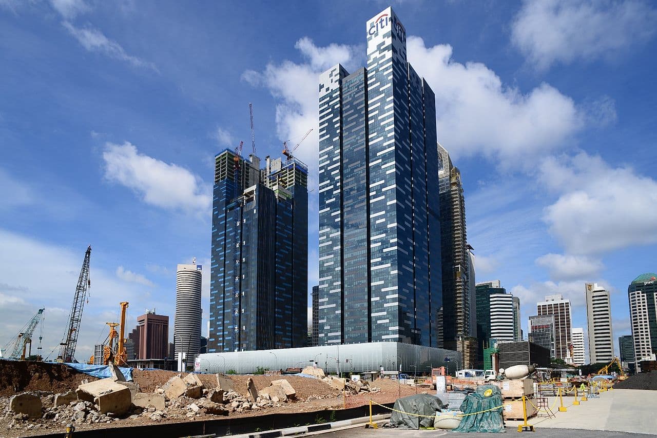 Asia Square Singapore under construction